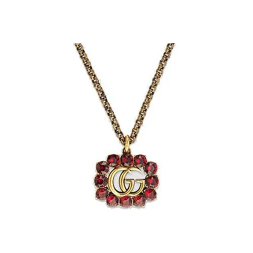 GUCCI GG Нержавеющая сталь Ожерелье Золотое Женское