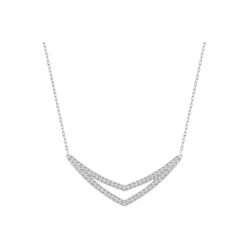 Swarovski ALPHA Палладий Покрытый Crystal Necklaces Женское Серебро