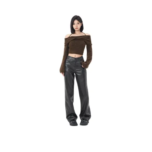 Jenna Chun Кожаные брюки Женские