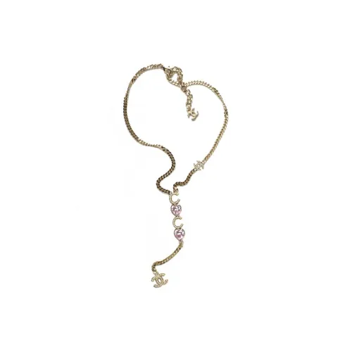 CHANEL COCO Металл Стразы Искусственный жемчуг Ожерелья Женские Золотой