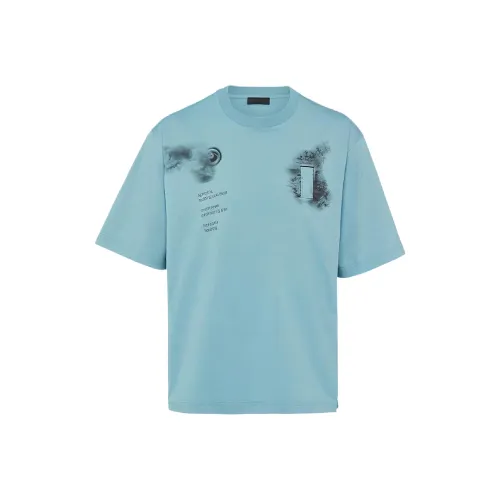 PRADA Мужские синие T-рубашки