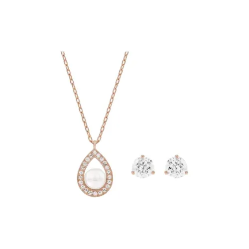 Swarovski Искусственный хрусталь Ожерелья Унисекс Розовое золото