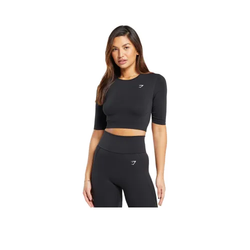 GYMSHARK Черная женская одежда для фитнеса