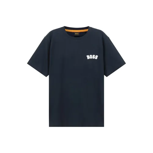 Hugo Boss SS23 T Рубашка Мужская Темно-синяя