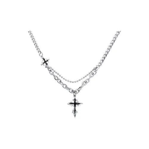 MAGICPOLE Титановая сталь сплав ожерелья мужской серебряный