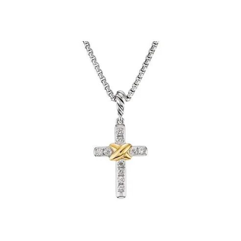 David Yurman Серебряный Ромб 18K золото покрытие ожерелья Women's Silver