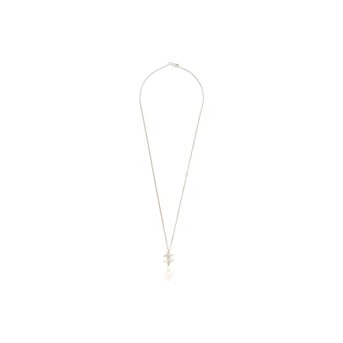 CHANEL CC Золотое Покрытие Ожерелья Женское Серебро