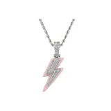 Lightning Hip-hop Necklace (Pink)  
Молния Хип-хоп Ожерелье (Розовый)