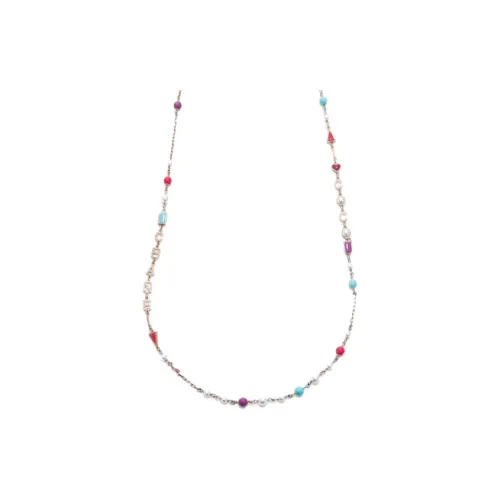 CHANEL CC Золотое Покрытие Камни Ожерелье Женское Золото