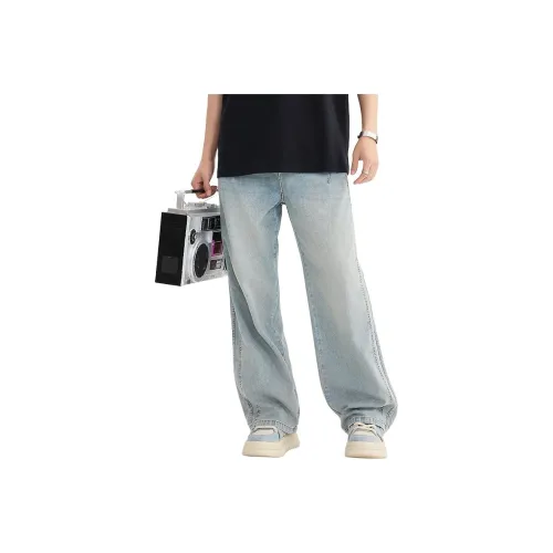 Three blessings Синий Мужской Джинсы