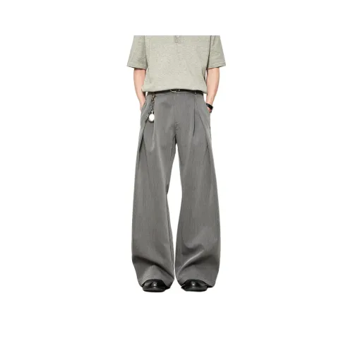 BLACK AT Серый Унисекс Костюм Брюки