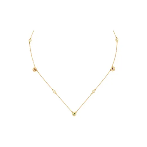 GUCCI 18К золото изумруд турмалин цитрин аметист ожерелья женские золото