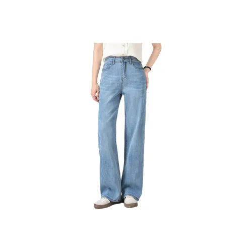 SEVEN FOR ALL MANKIND Женские джинсы синего цвета