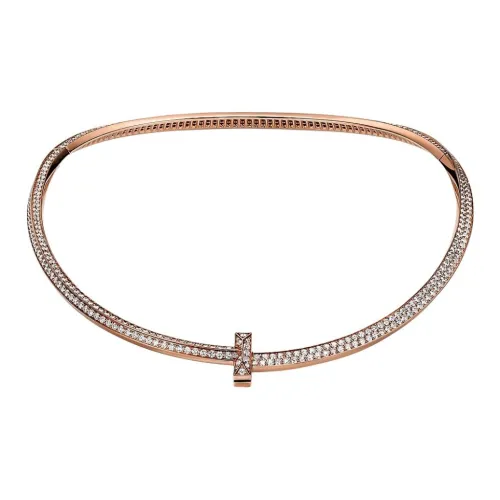 TIFFANY & CO. Колье T1 С Паве Из Бриллиантов Розовое Золото 18 Карат С Паве Из Бриллиантов