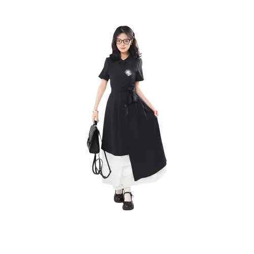 HTHK Короткий рукав Платье Женское