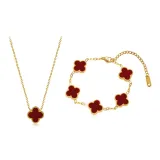 Счастливый Клевер Четырехлистный Коллекция (Красный)