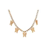 Ожерелье с бабочкой (золотое)