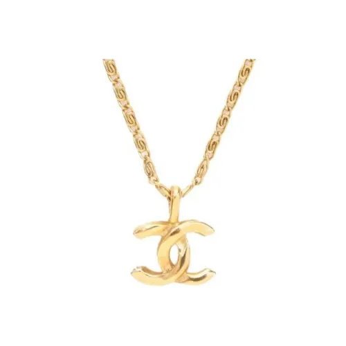 CHANEL CC Золотое Покрытие Ожерелья Женские Золото