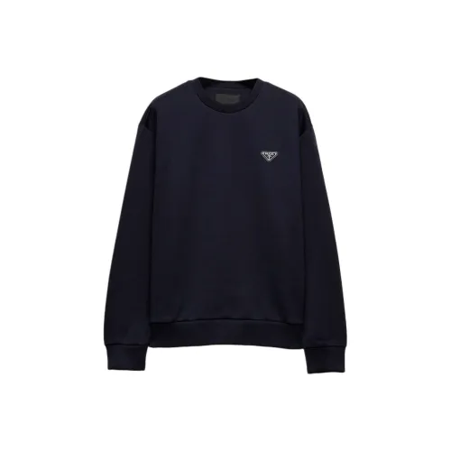 PRADA SS25 Свитшот Мужской Темно-синий