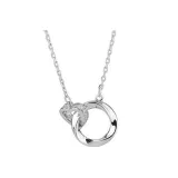 Любовное двойное кольцо ожерелье (S999 серебро)