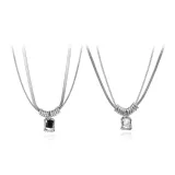 Многослойность ожерелье, 1 пара (черный + белый)