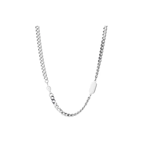 FOREVER MELODY Титановые стальные ожерелья мужские серебряные