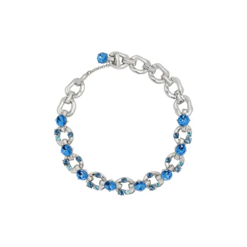 Колье из кристаллов Oscar De La Renta Женские Серебряные Синие