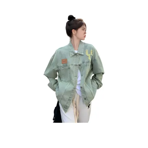 XIAOJUCHUANLI Джинсовая куртка унисекс