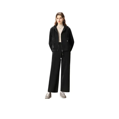 FENHONGMALI Повседневный костюм женский черный