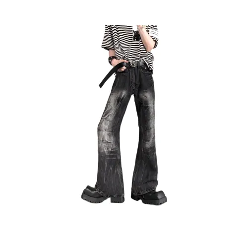 TSMLXLT Черный Серый Цвет Унисекс Джинсы