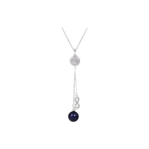 Sanpowa Alloy Artificial Pearl Zircon Necklaces Women's