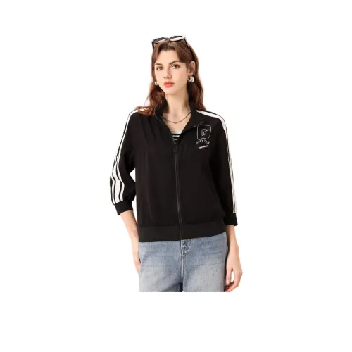 FENHONGMALI Куртки Пальто Женские Star Diamond Черный