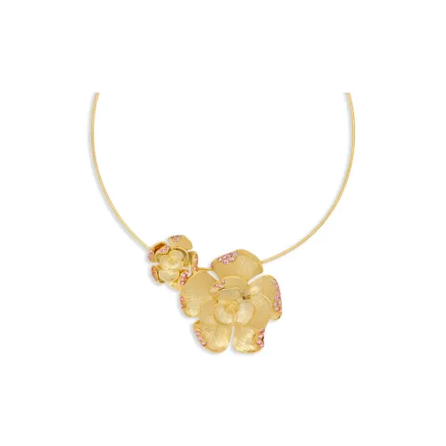 Оскар де ла Рента Кристальные ожерелья Женские Золото