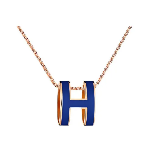 HERMES POP H Collection Сплав Ожерелье Женское Цепь Розовое Золото