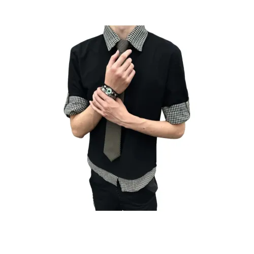 GANGZAI Черное унисекс-поло