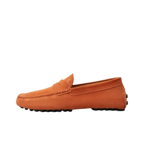 TOD'S Лоферы с резиновым подошвой, оранжевые, мужские