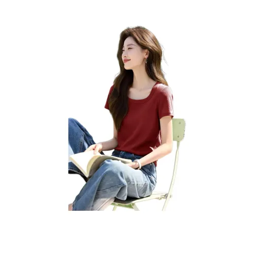 Mo Han Yi Mei T Рубашка Женская Красная