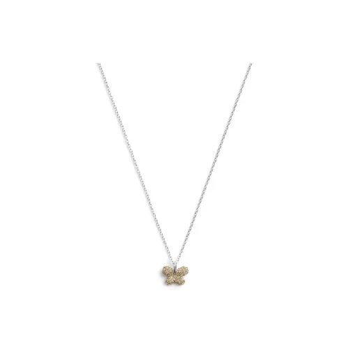 COACH Латунь с покрытием стекло кубический цирконий ожерелья женский серебряный