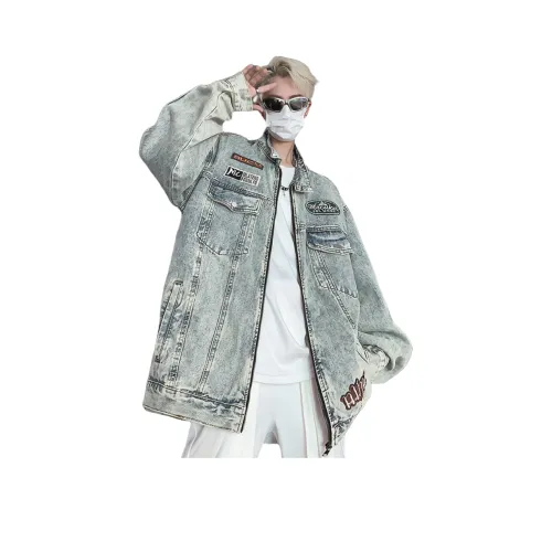 M MAICCO Denim Jacket Unisex Blue M MAICCO Деним Куртка Унисекс Синий