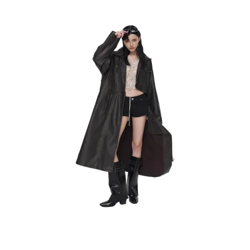 TOOOLAZY Тренчкот Унисекс Кофейный