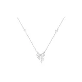 Ожерелье с искрящимся бантом (сплав)