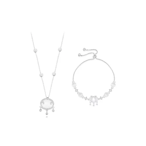 MUYAN Цветное стекло Мир Замок Комплект Ожерелье Женское