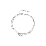 Двойное кольцо с бусинами браслет