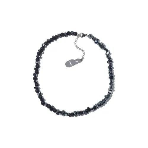 Get'em ON Черный Crushed Камень Титановая сталь Серебряный самородок Ожерелья Унисекс