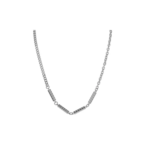 Kelanxi Титановые стальные ожерелья мужские серебряные