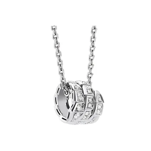 BVLGARI Serpenti Viper Колье Колье С Подвеской Serpenti Viper, Белое Золото 18 Карат, Сплошное Бриллиантовое Паве