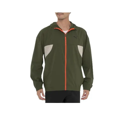 PUMA Куртки и Пальто Мужской Темно-оливковый
