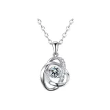 Сердце океана, ожерелье - белый циркон