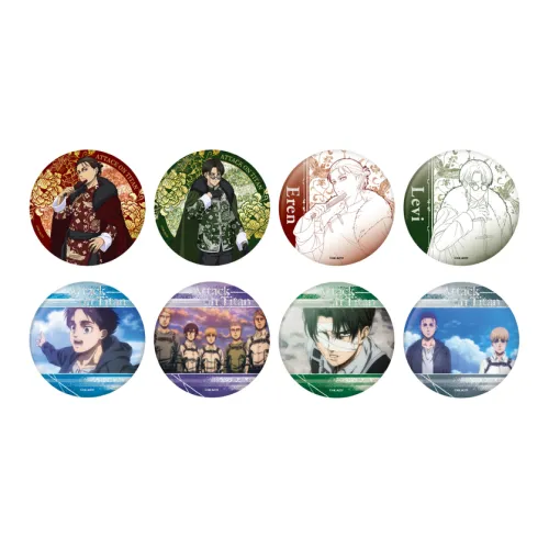 March·Monster Attack on Titan Эрен Йегер Леви Акерман GiGO Коллаборация Кофе Вспышка Значок Мерч Значки