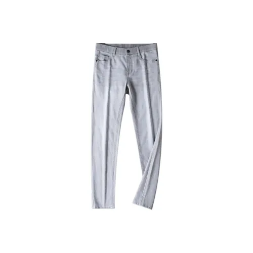 Devanro Gray Men's Jeans Devanro Серый Мужские Джинсы
